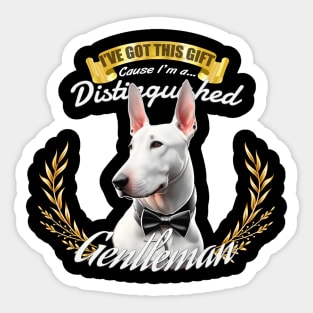 The Distinguished Bull Terrier Gentleman Sticker